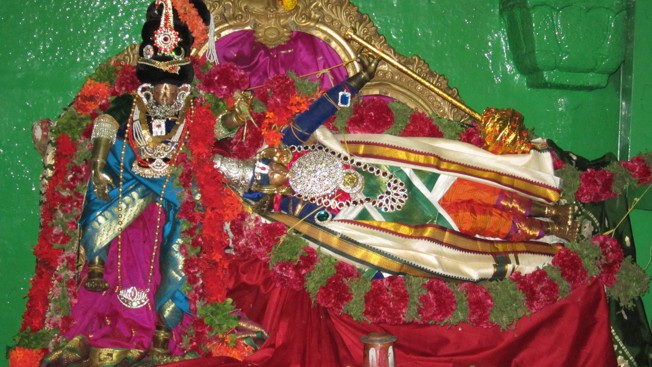 Purattasi Sani Kizhamai Andal Sayana Sevai at Punjai Puliampatti Karivaradharaja Swamy Temple